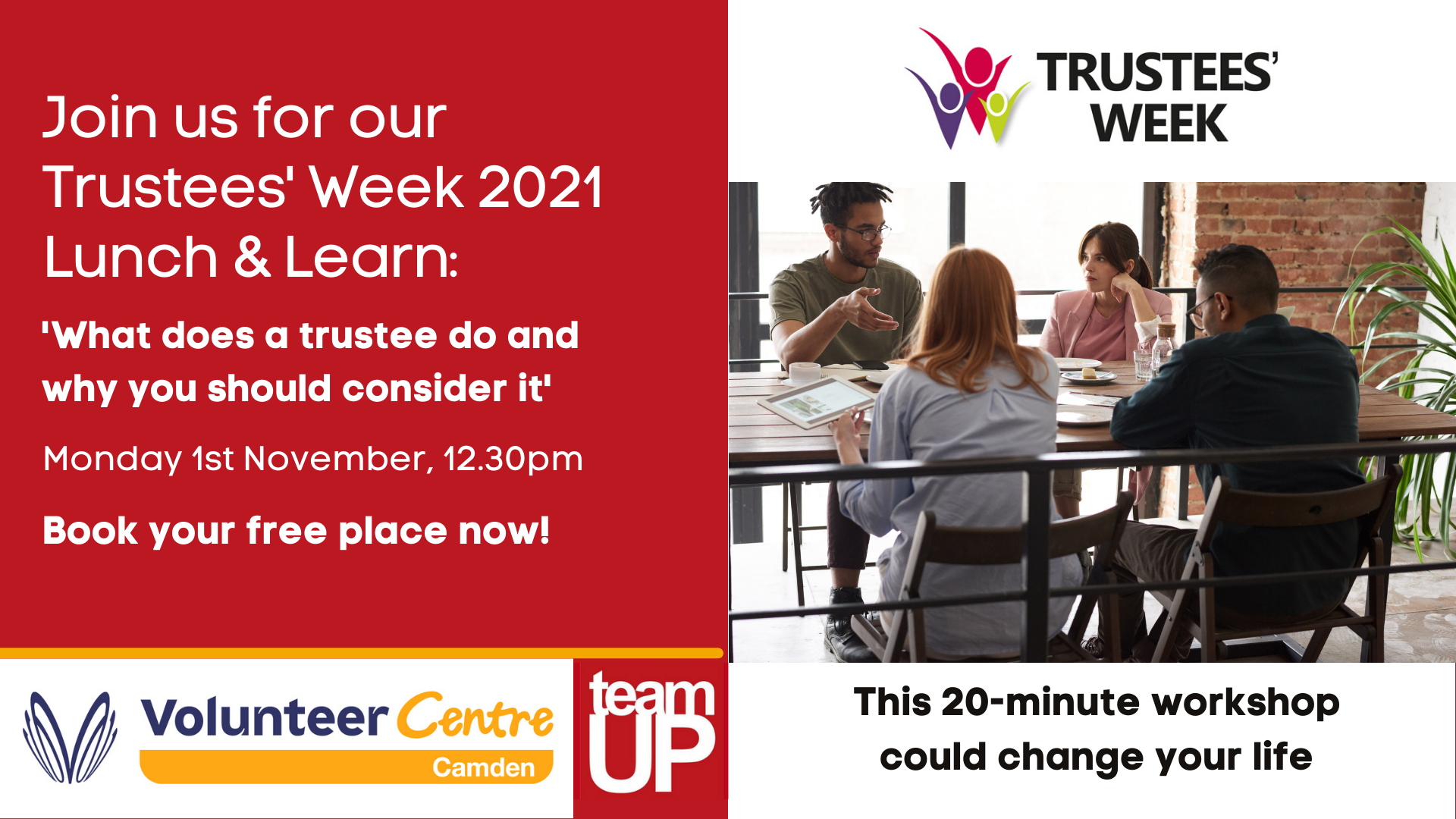 Trustees’ Week: Lunch & Learn, Monday 1st November 12.30pm - Volunteer ...