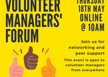 Yellow background. Three thumbs up. Join u for networking and peer support.