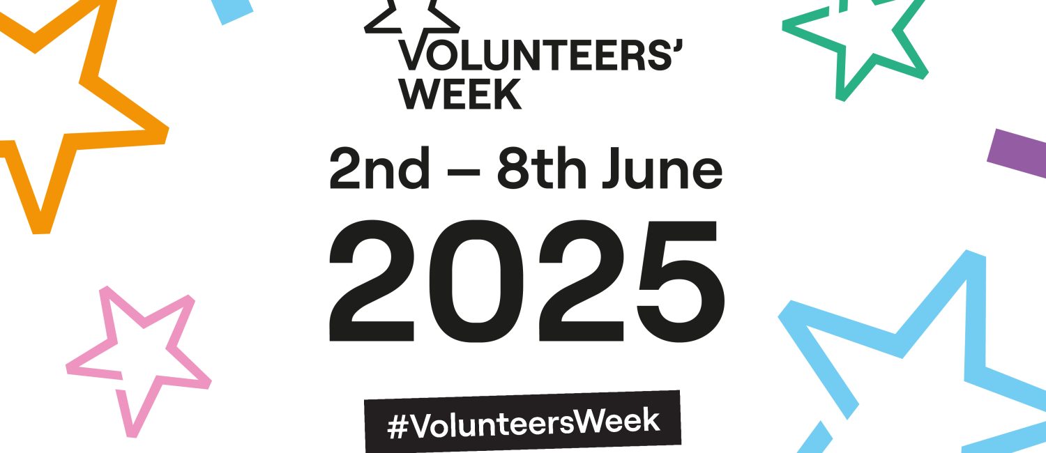 Volunteers week 2nd - 8th June 2025 ... many stars on a white background