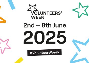 Volunteers week 2nd - 8th June 2025 ... many stars on a white background