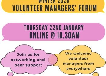 Yellowy orange and cool pink speech bubbles with details about the VMF. All details are in the copy below.